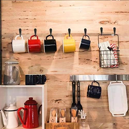 ZAYBOD 15-Piece Black Wall-Mounted Coat Hooks with 30 Screws