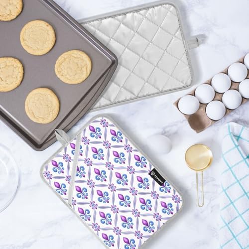Durable 2-Piece Heat-Resistant Oven Mitts Potholders with Silver Coating