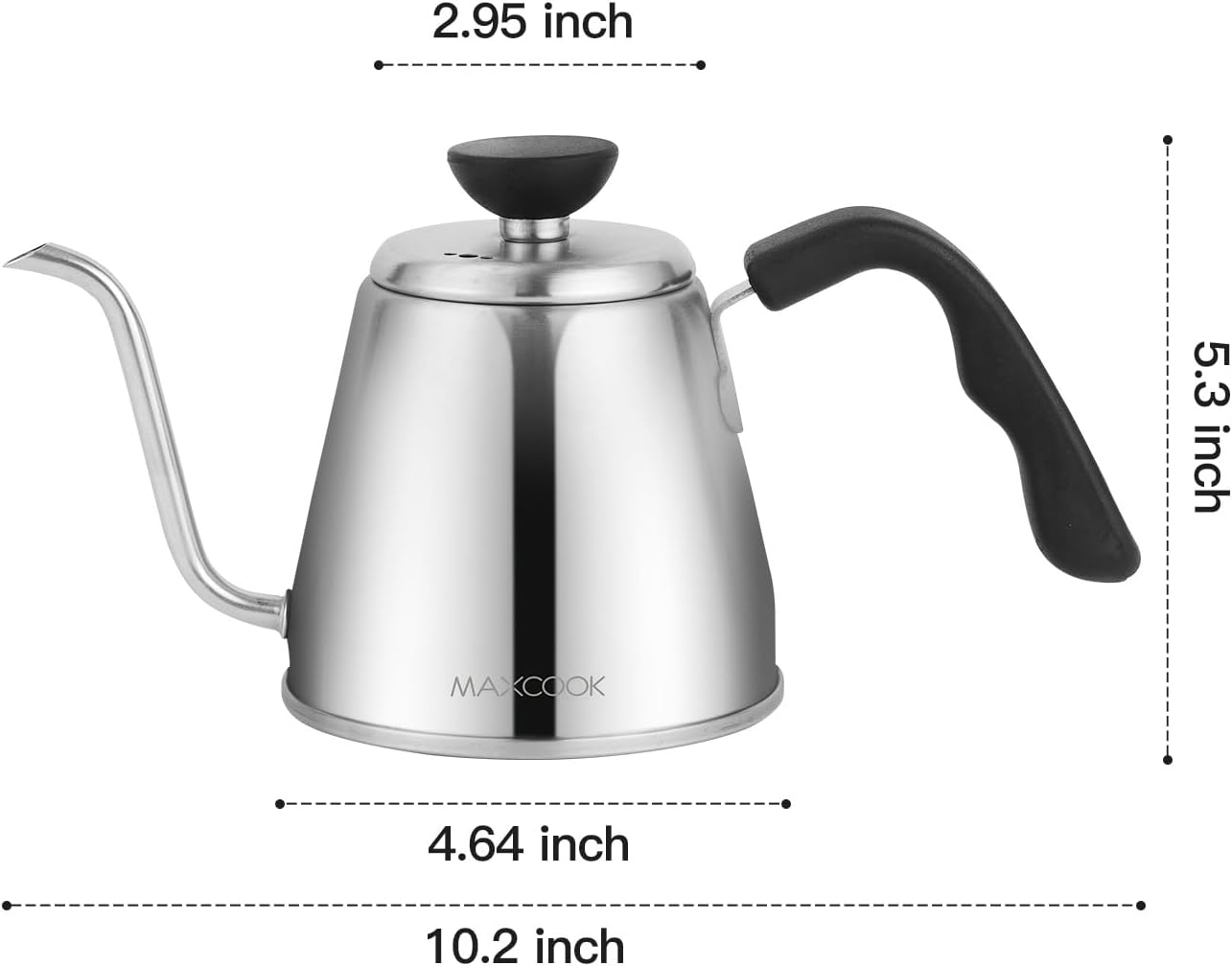 Gooseneck Coffee Kettle Travel-Friendly 24oz Pour Over 304 Stainless Steel