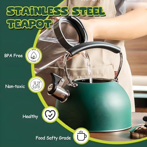 Drieamboat Tea Kettle Stovetop 3 Quart Whistling Tea Pot