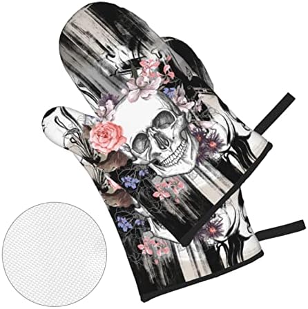 Gothic Skull Oven Mitts Heat Resistant Heat-Resistant Oven mitts