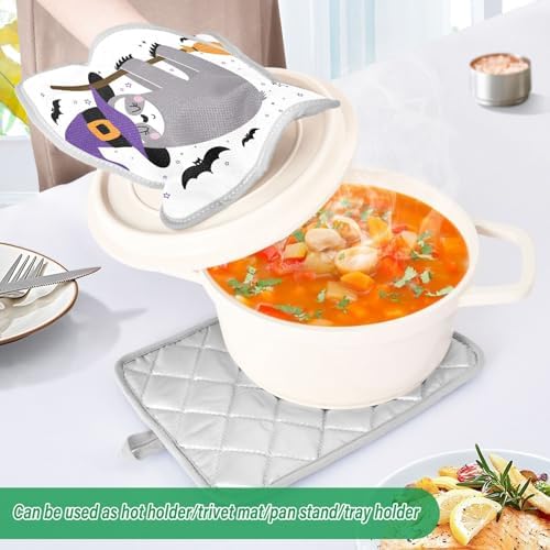 Halloween Sloth Potholders Heat-Resistant Fun Kitchen Pots - 2-Pack