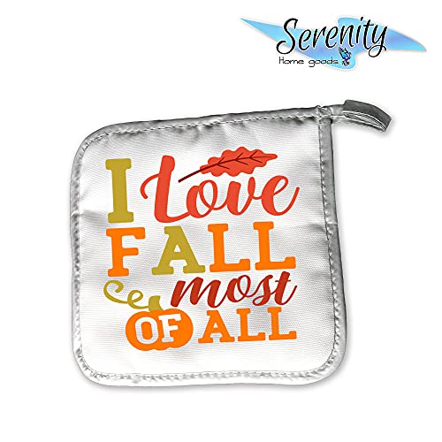 Handmade Decorative Potholder Oven Mitt Set for Autumn Halloween