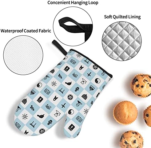 Hanukkah Heat Resistant Oven Mitts Set Augenstern