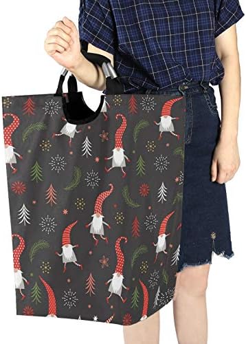 Susiyo Christmas Gnomes Laundry Basket Collapsible Storage for Cleaners and Kids
