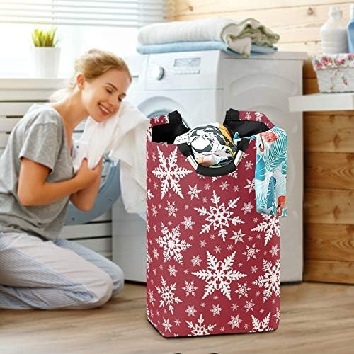 Susiyo Christmas Snowflakes Collapsible Laundry Basket for Kids