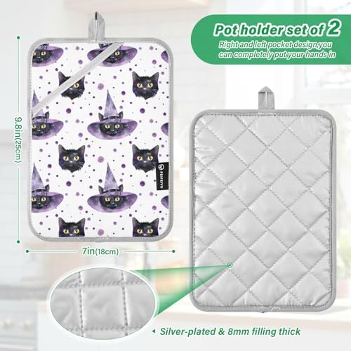 Scare-Cutsch Halloween Cat Potholder