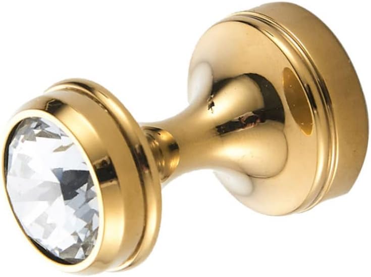 Elegant Gold Towel Hook with Shiny Crystal Design