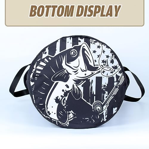 American Flag Bass Fish Laundry Basket