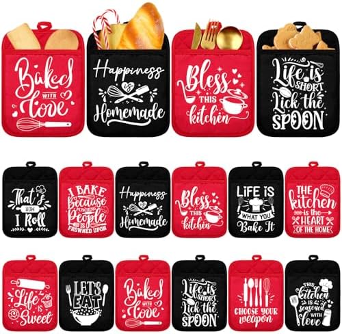 Jingmore 12-Piece Funny Baking Pot Holders
