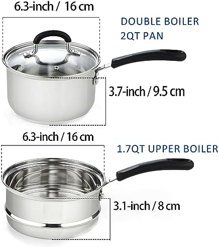 Cook N Home Perfect Double Boiler for Easy Melting Cleaning