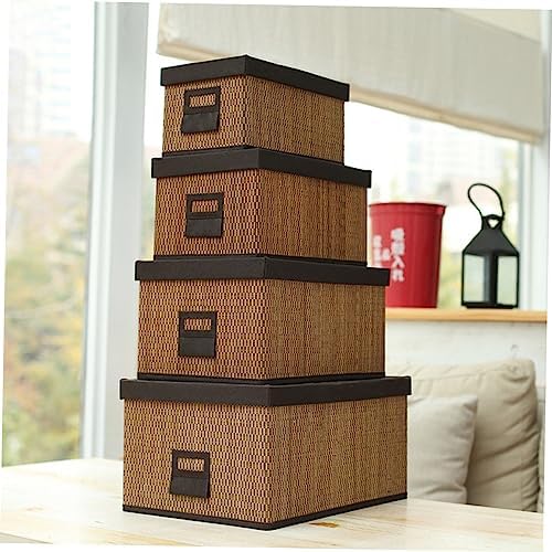 BESTonZON Wicker Laundry Basket with Lid Drawer Organizer