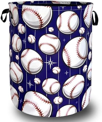 Perfect Baseball Pattern Laundry Basket for Storage