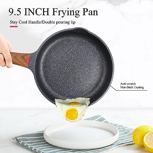 Vinchef 95-inch Nonstick Cast Aluminum Frying Pan