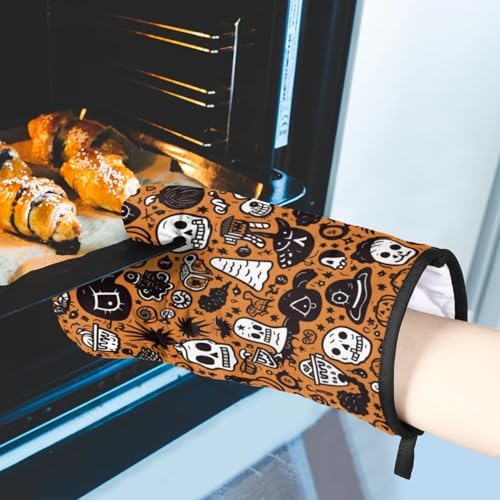 Halloween Safe Hands Oven Mitts and Pot Holders Set of 2