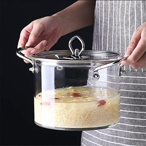 Elegant Glass Pot with Cover for Cooking and Storage