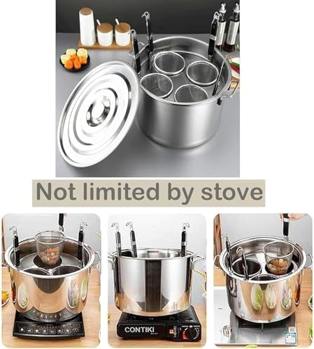 Stainless Steel Stockpot with Colander Induction Compatible