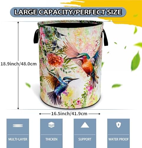Adorable Hummingbird Storage Basket for Laundry