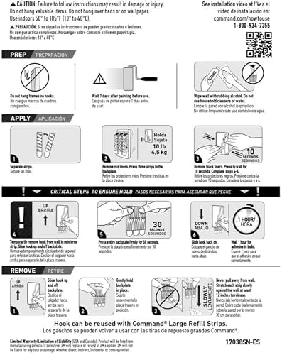 Durable Matte Black Wall Hook 3 Strips for Easy Hanging