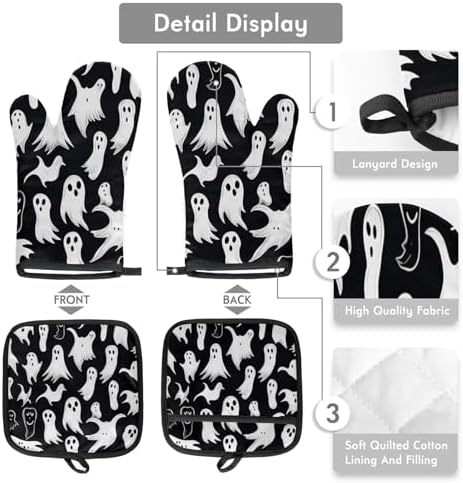 Halloween Ghost Pot Holder Set