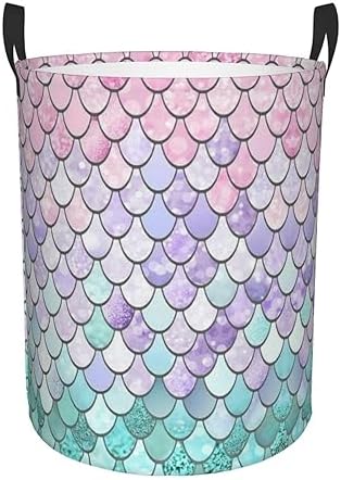 Mermaid Fish Scales Waterproof Laundry Hamper