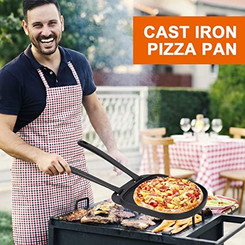 MixRBBQ Cast Iron Grizzler Pan with Silicone Mat and Handles