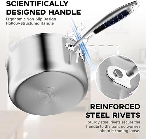 Perfectsta churches ss saucepan with steamer elegant cooking tool for home kitchen