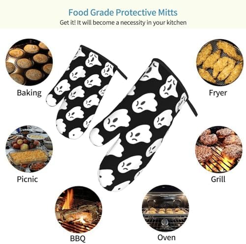 WURTON Halloween Ghost Heat Resistant Oven Mitts Set