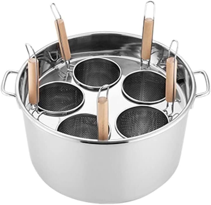 DAOUXIAOSP Pasta Pots Stainless Steel Set 5 Hole Strainer