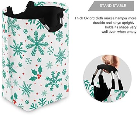 Luxury Winter Christmas Snowflakes Laundry Hamper