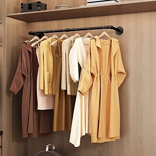 Wall Mounted Clothes Rack Industrial Pipe 384in Heavy Duty
