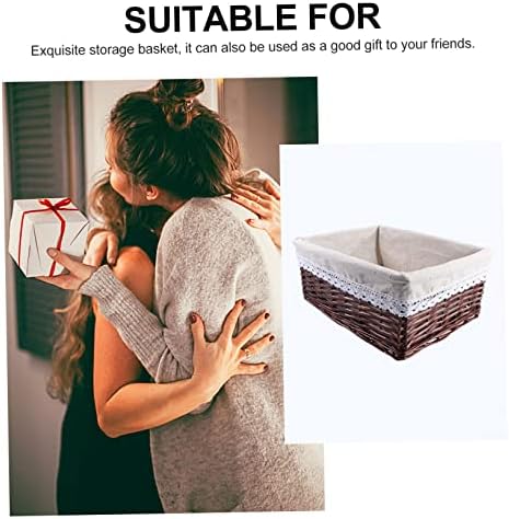 Kitandove Wicker Storage Basket Daisy Style for Kitchen and Laundry Use