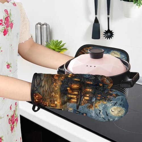 Festive Halloween Treat tropicallife oven mitts pot holders set C tropicallifecom