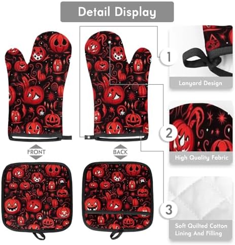 Secure Heat-Resistant Gloves for Halloween Treats
