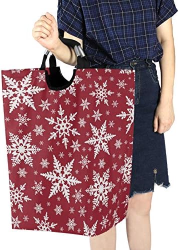 Susiyo Christmas Snowflakes Collapsible Laundry Basket for Kids