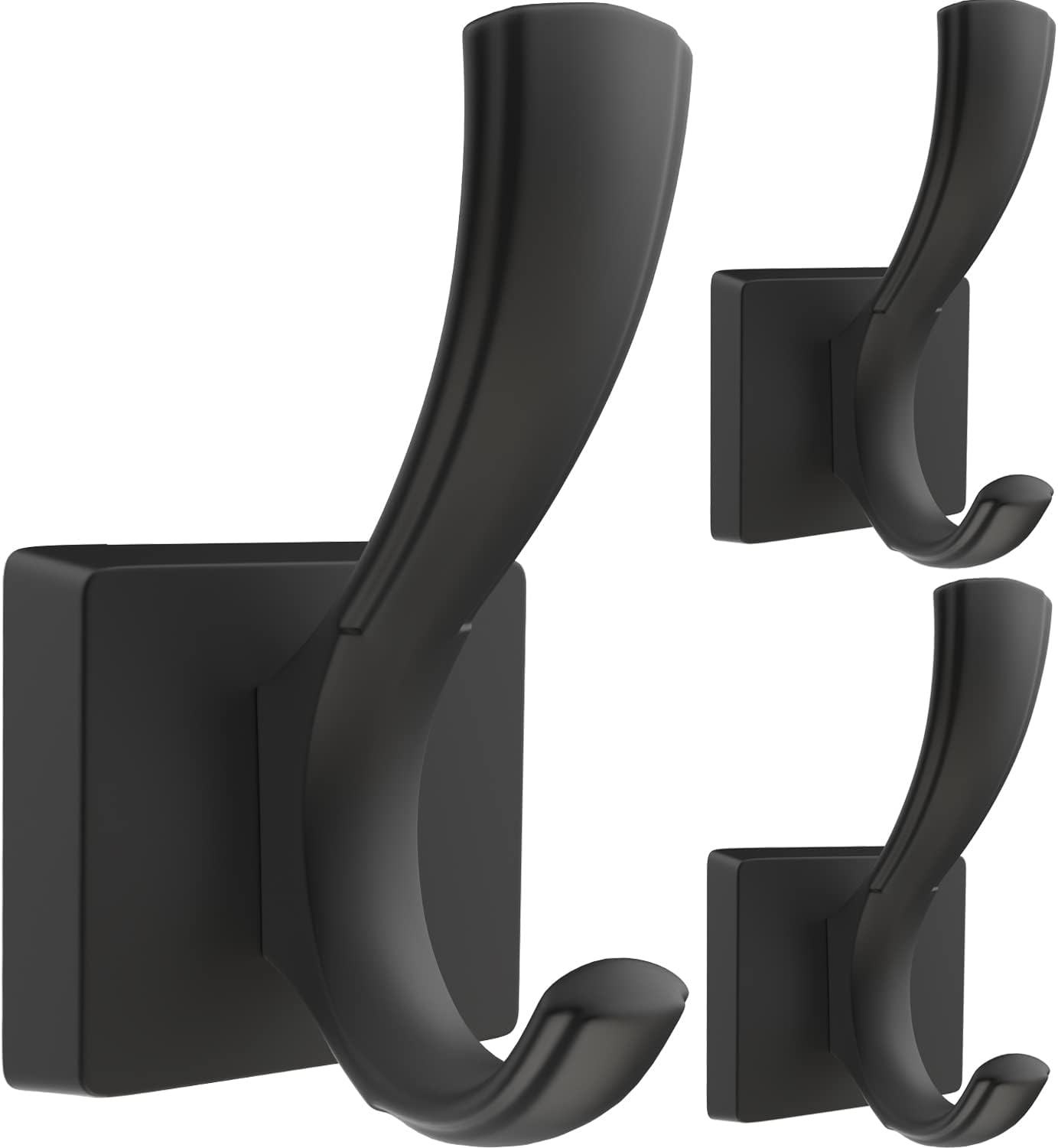 Welcome toTOFIIGREM - Heavy Duty Black Towel Hook for Bathroom Coats Key Hangers