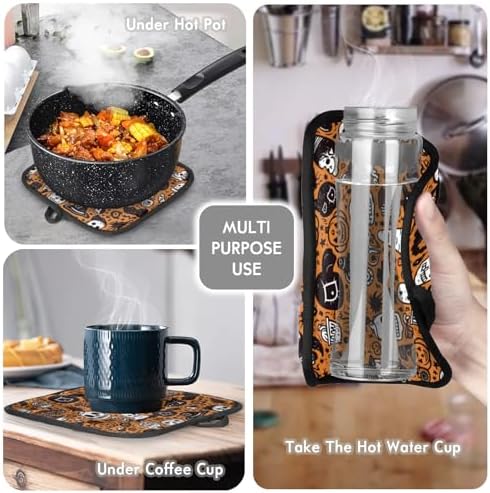 Halloween Safe Hands Oven Mitts and Pot Holders Set of 2