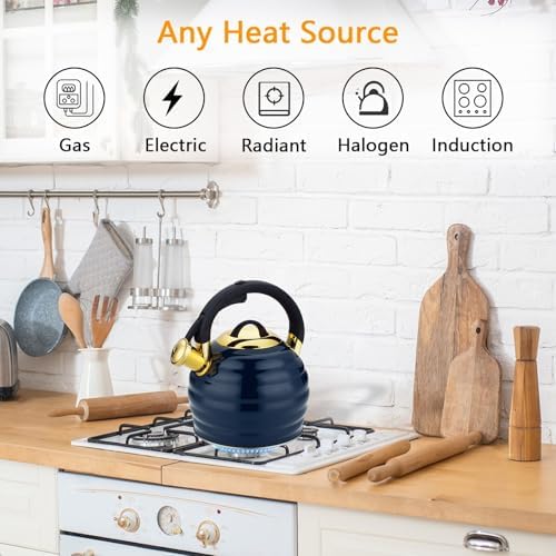 Lazneyru 32 Qt Stovetop Whistling Tea Kettle