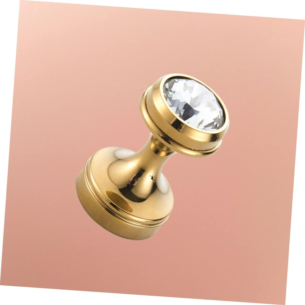 Elegant Gold Towel Hook with Shiny Crystal Design