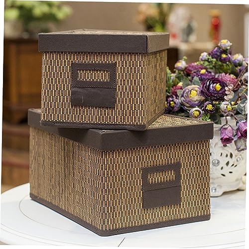 BESTonZON Wicker Laundry Basket with Lid Drawer Organizer