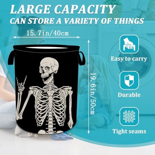 Funny Skull Laundry Hamper
