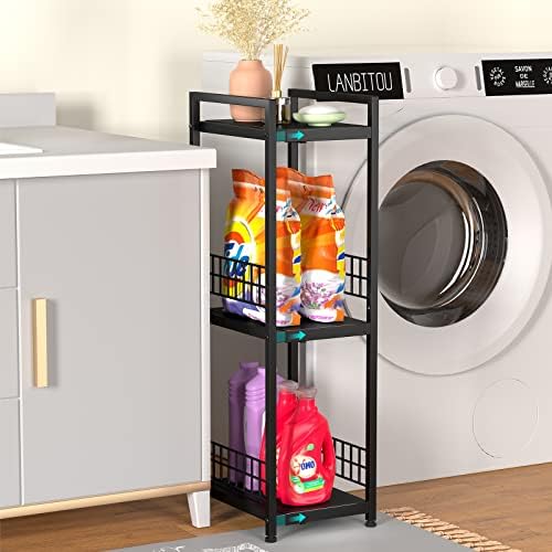 3-Tier Expandable Metal Shelf Free-Standing Bathroom Organizer