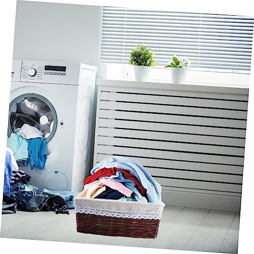 Kitandove Wicker Storage Basket Daisy Style for Kitchen and Laundry Use