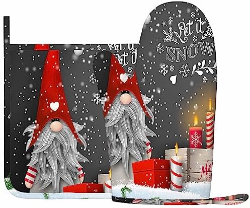 Scandinavian Tomte Oven Mitt Set Mxocom
