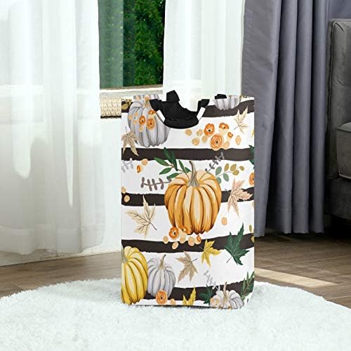 Collapsible Laundry Basket - Fall Orange Pumpkins by Suzukiio