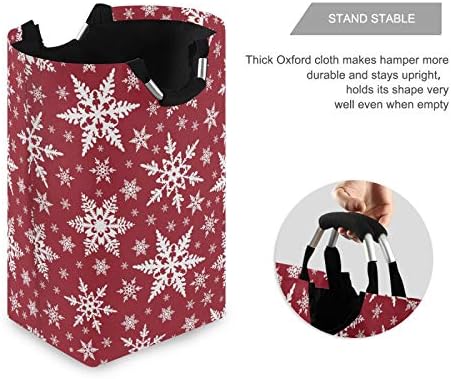 Susiyo Christmas Snowflakes Collapsible Laundry Basket for Kids