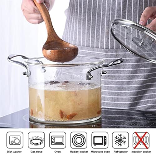 Elegant Glass Pot with Cover for Cooking and Storage