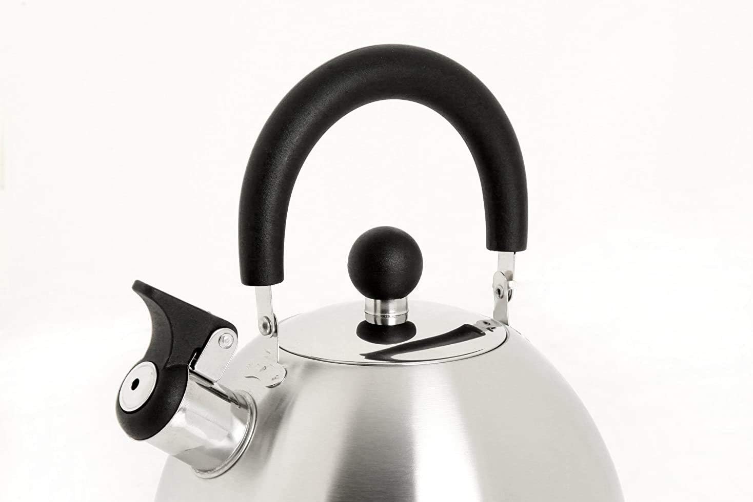 Classic Whistling Tea Kettle 100 Stainless Steel with Stay Cool Handle 25 Quart