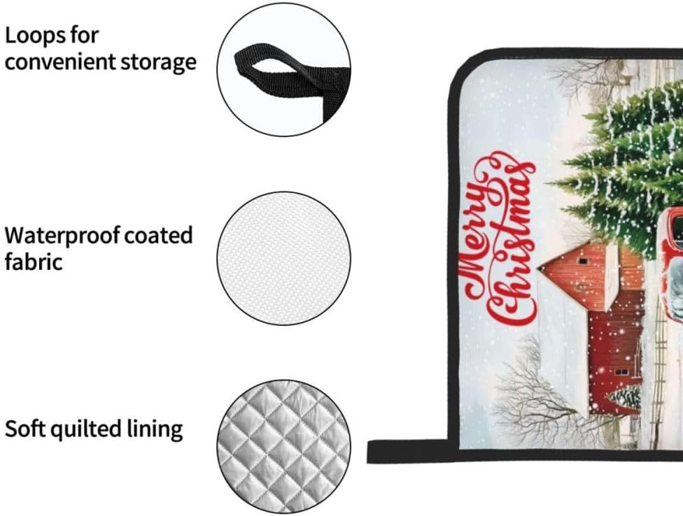 Merry Christmas 4-Piece Pot Holder Oven Mitt Set