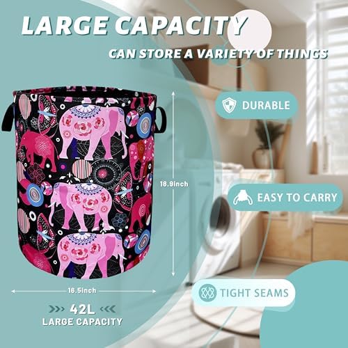 Compact Versatile Folding Laundry Basket for Home Storage